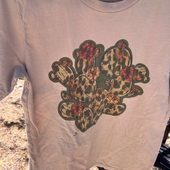 Cactus Graphic T-Shirt Prickly Pear Custom Designs Size S - Picture 2 of 5